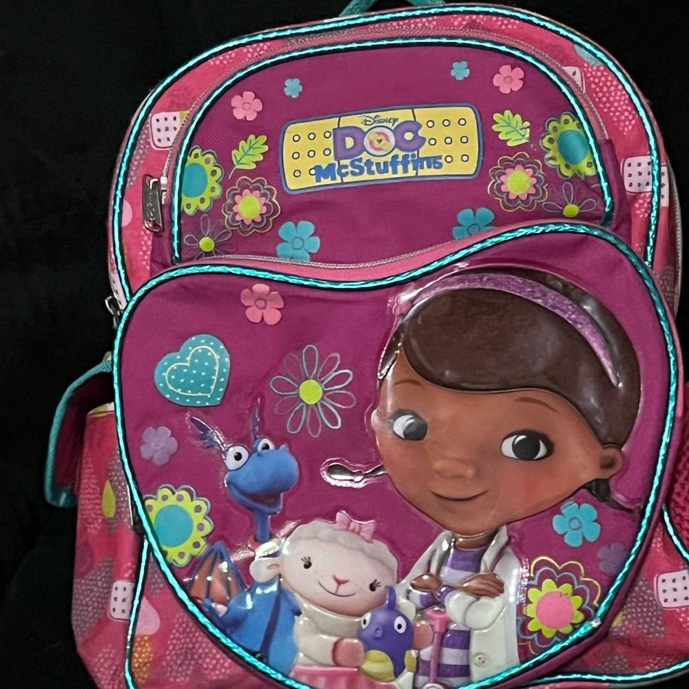 Disney Pink and Blue Doc McStuffins backpack
